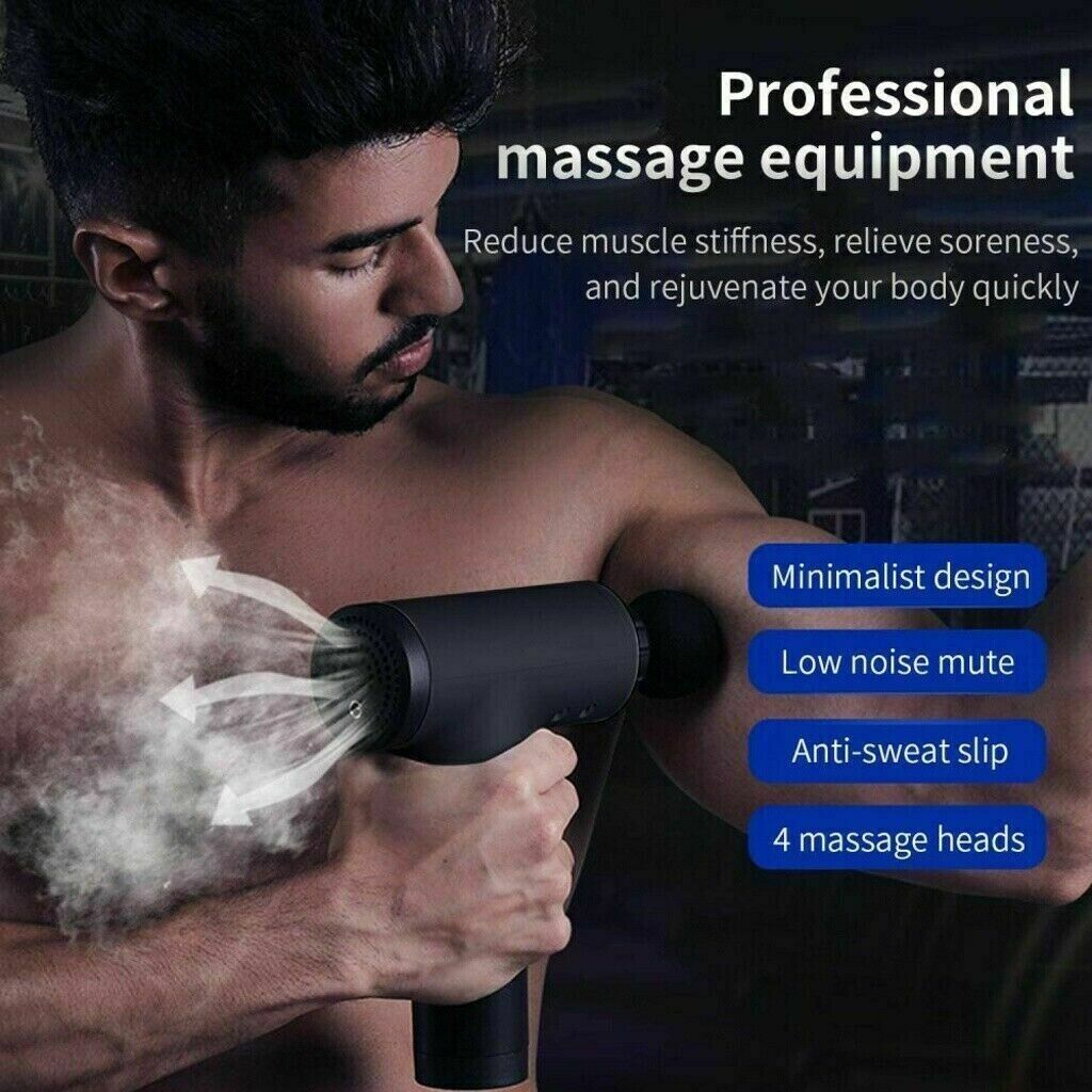 Pistolet de Massage Thérapeutique - Pack 4 Têtes Pro